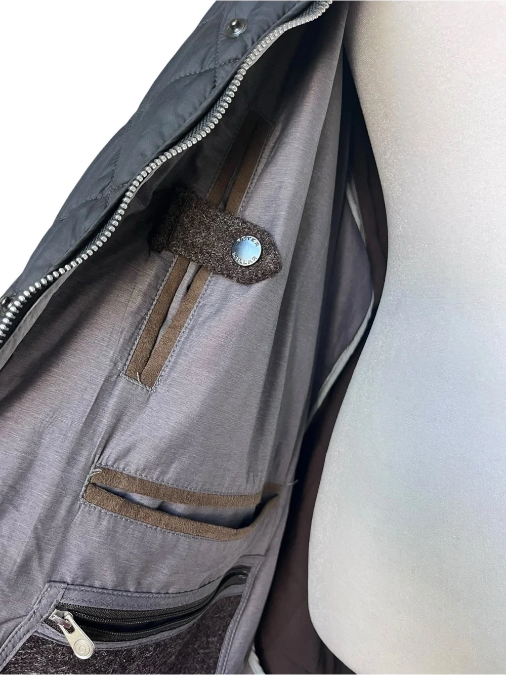 Peter Millar GraySuffolk Quilted Travel Coat Jacket Men's XL w/Bottle Opener